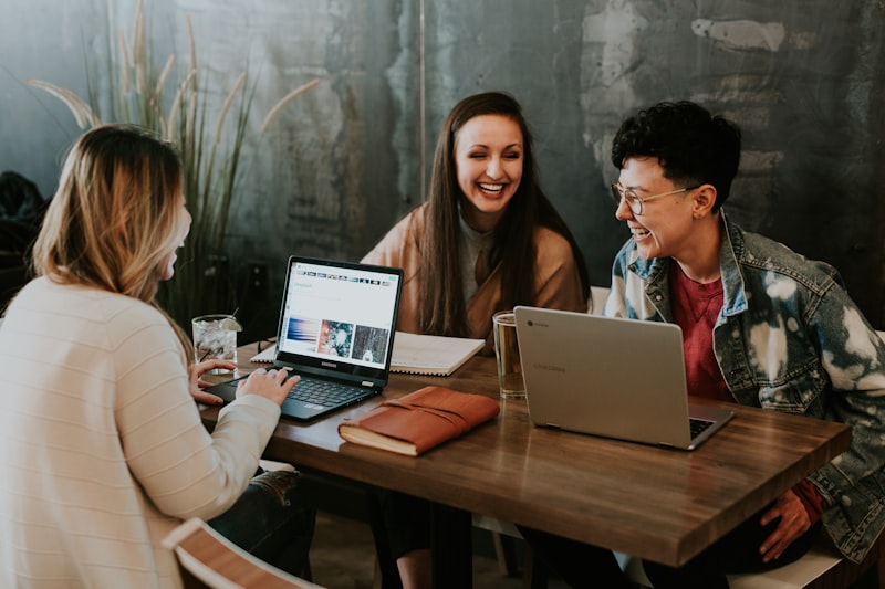 Team collaboration in a modern office