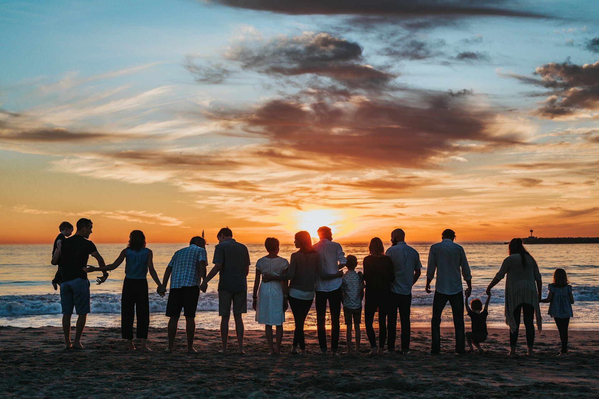 Multi-generational family enjoying time together outdoors on vacation