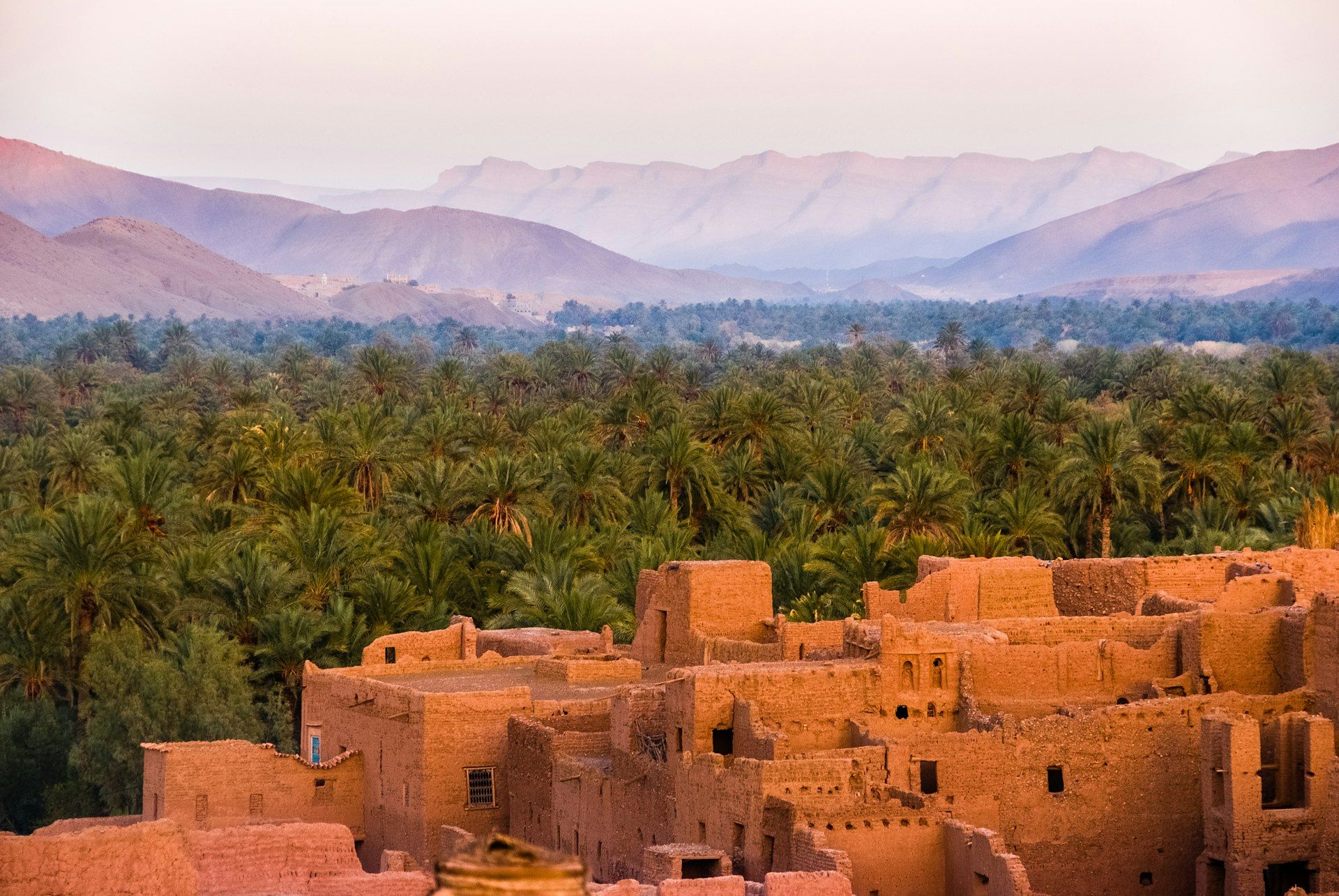 Golden hour light on the ancient medina walls of Marrakech