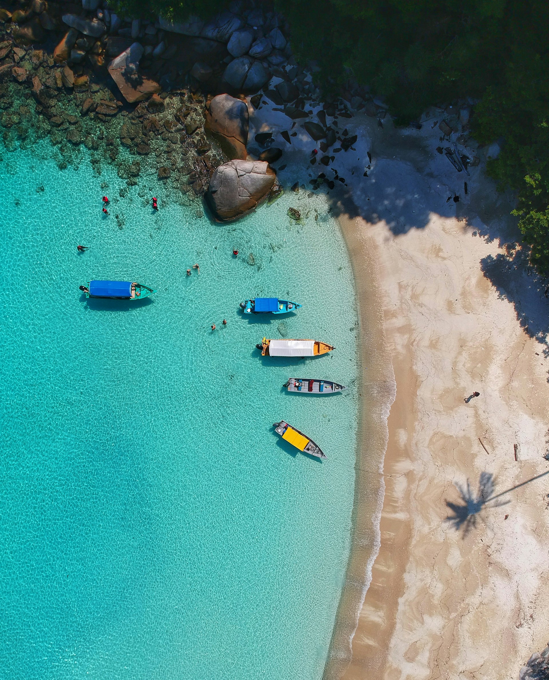 Tropical beach with crystal clear turquoise water